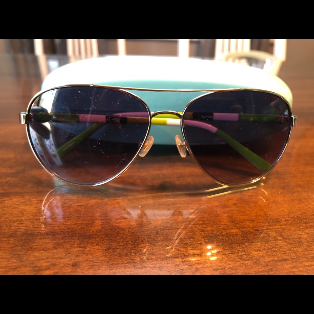 kate spade, blossom, aviator sunglasses